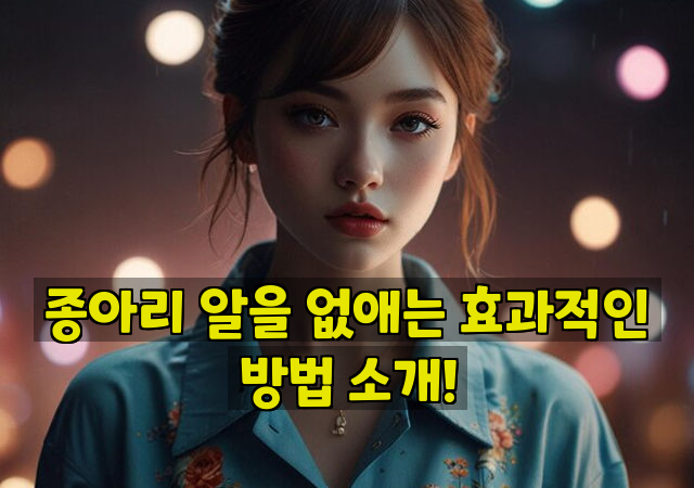 종아리 알을 없애는 효과적인 방법 소개!